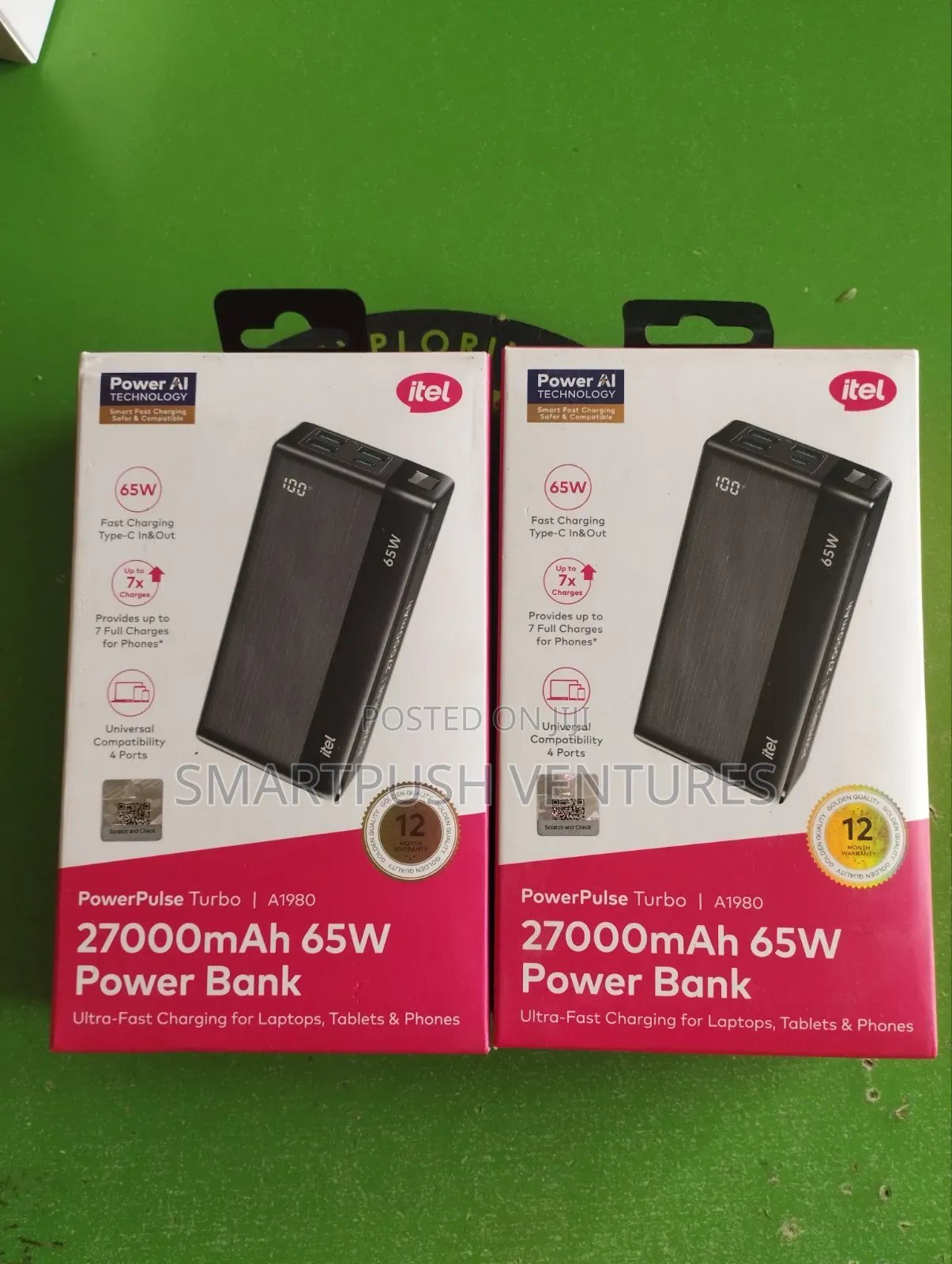 Itel 27,000mah Power Bank 65w