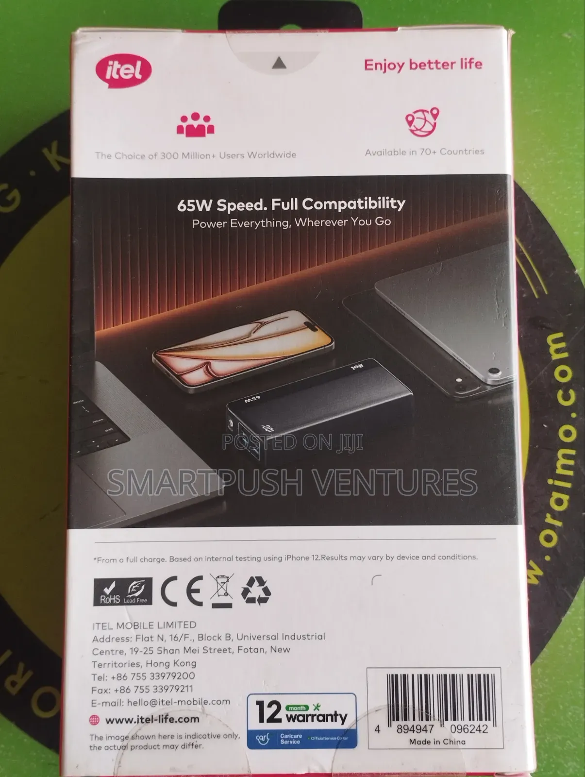 Itel 27,000mah Power Bank 65w