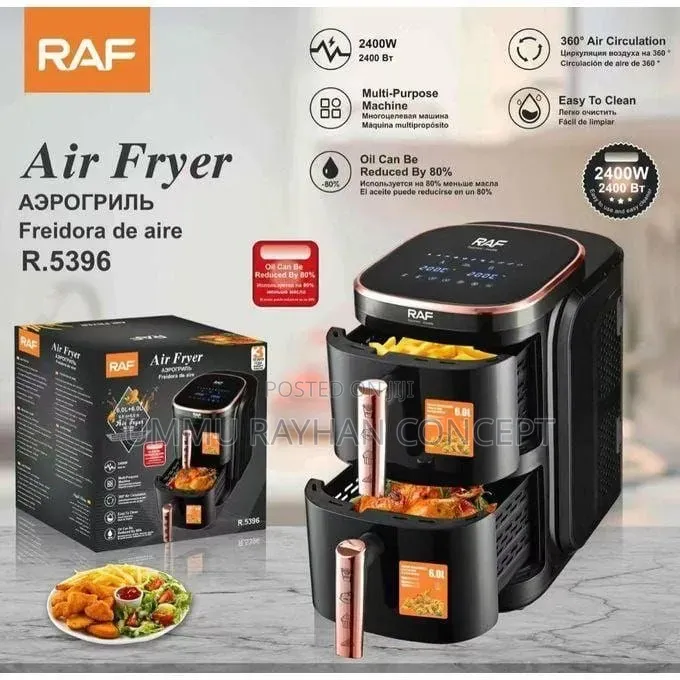 2400w Double Basket RAF Air Fryer