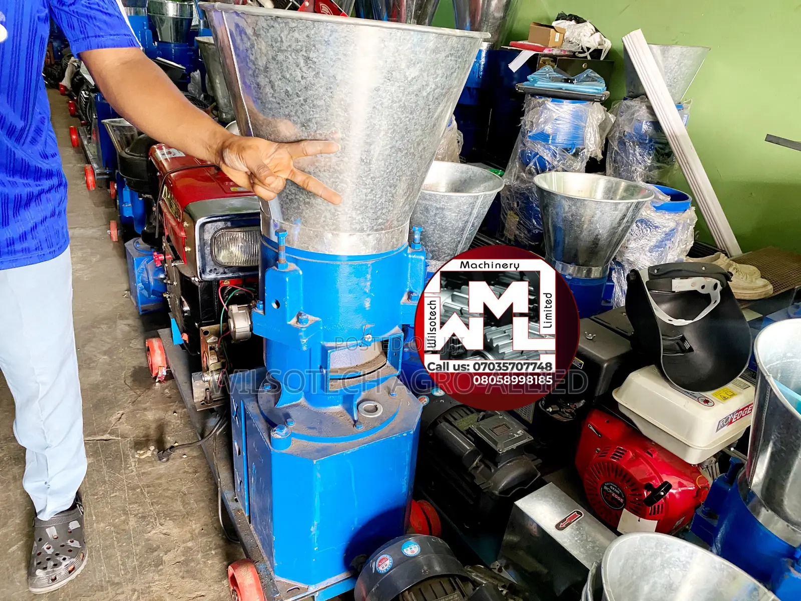 600kg/Hr Pelletizer Machine Electric Motor Powered