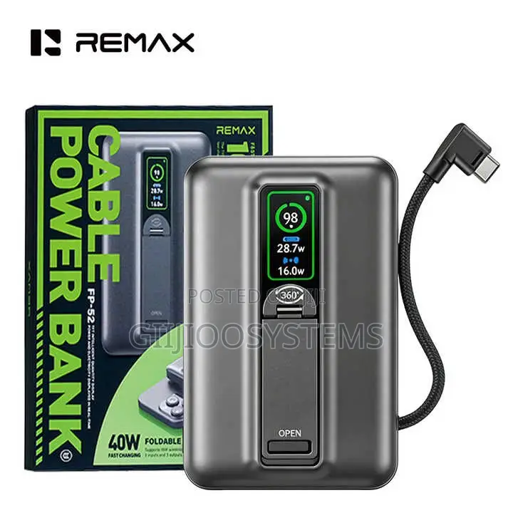 Remax 10000mah 40watts Magnetic Powerbank With Phone Stand