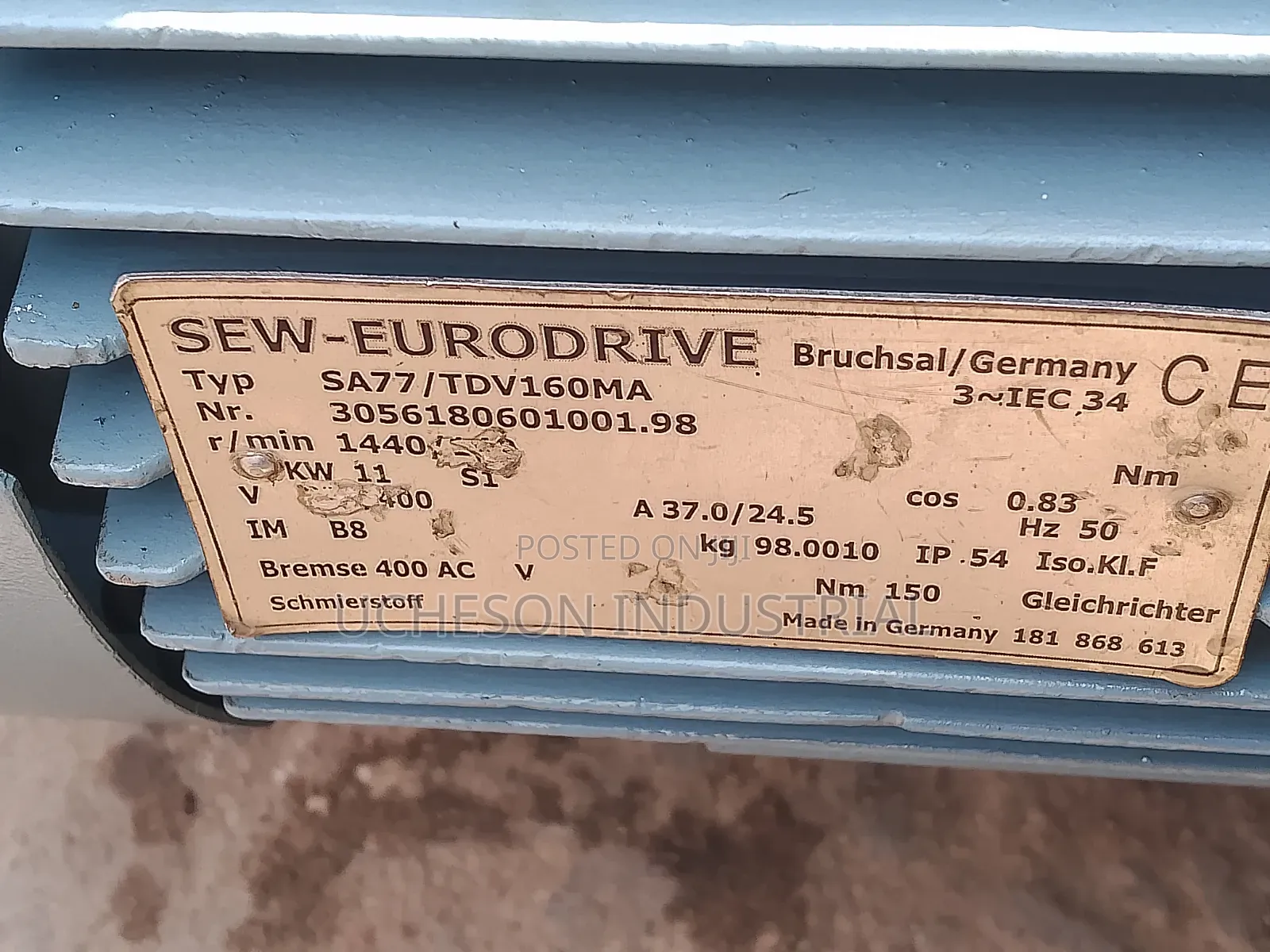 Sew Euro Drive 11kw/15hp SA77 Helical Gearmotor Made in Germany