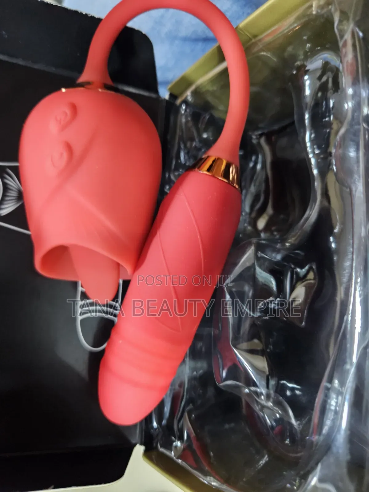 2 in 1 Dildo and Vibrator Waterproof Rose Tongue Pussy Licking Toy