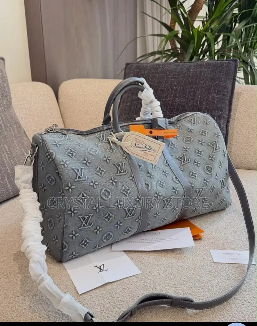 Louis Vuitton Quality Luxury Men Genuine Leather Duffle Bag