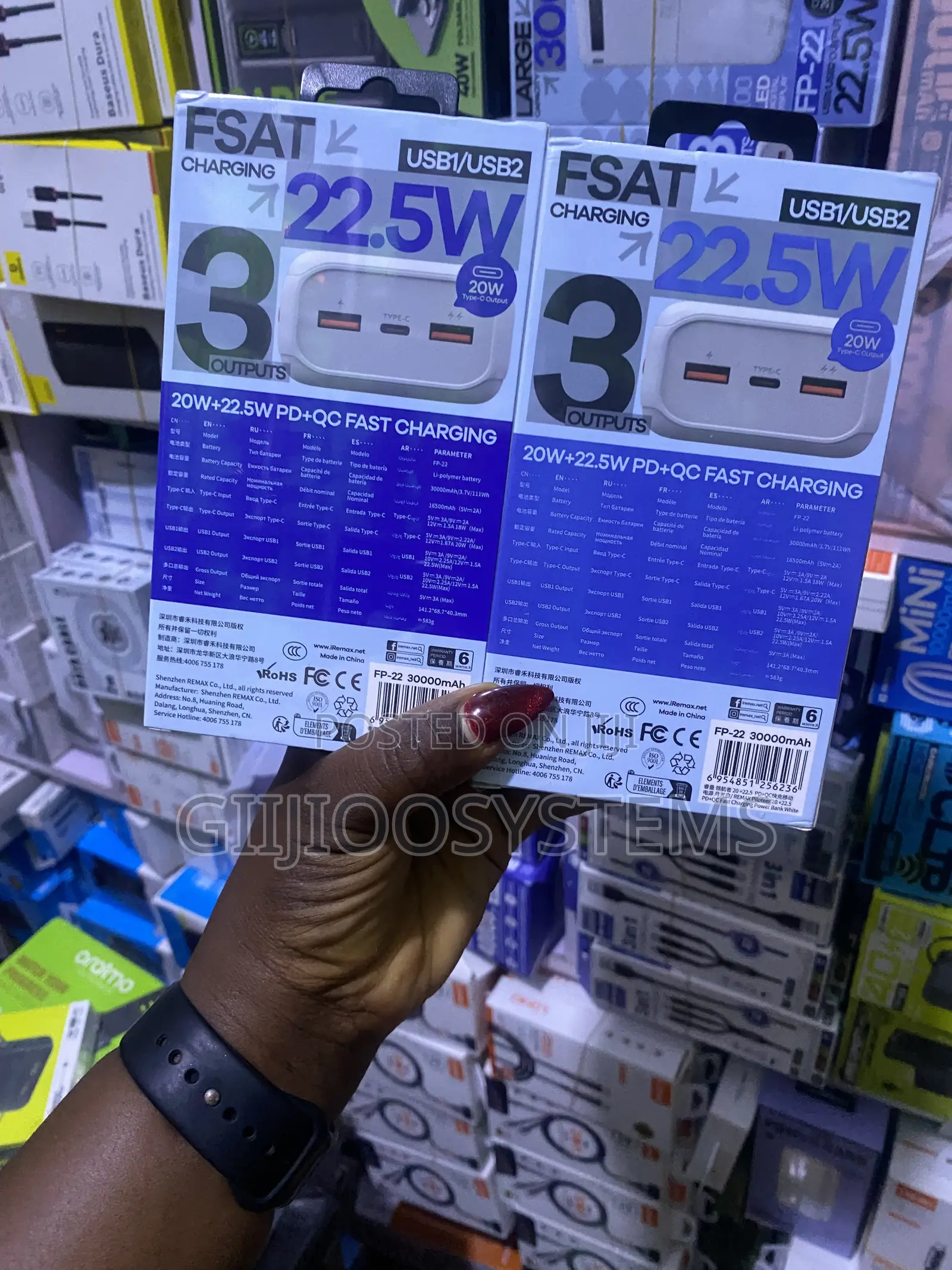 REMAX FP 22 22.5watts 30000mAh Powerbank