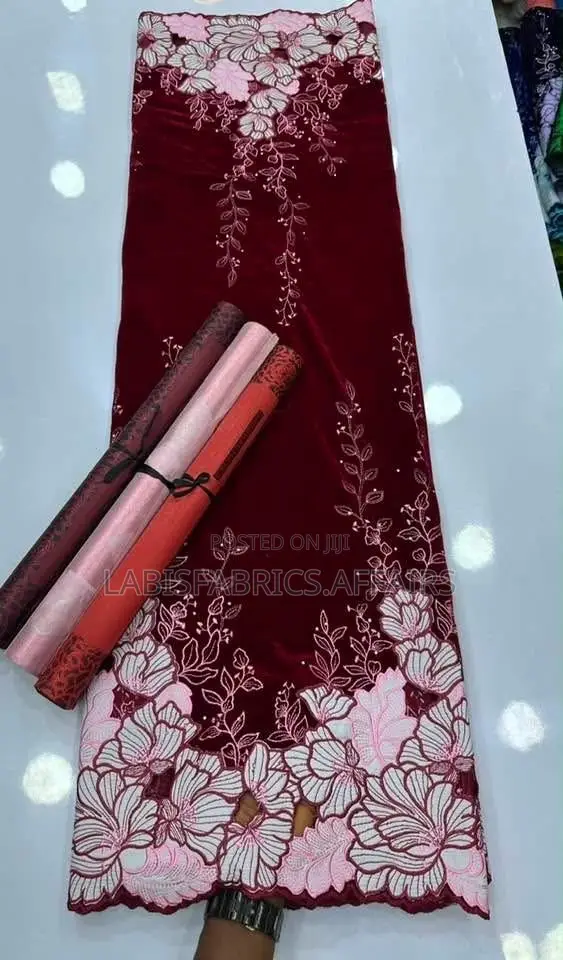 Luxury Velvet Lace With Embroidery Hand Cut