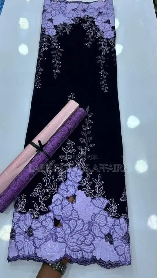 Luxury Velvet Lace With Embroidery Hand Cut