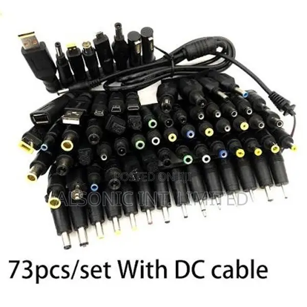 Universal Plugs DC to Plug Power Adapter for Notebook Laptop