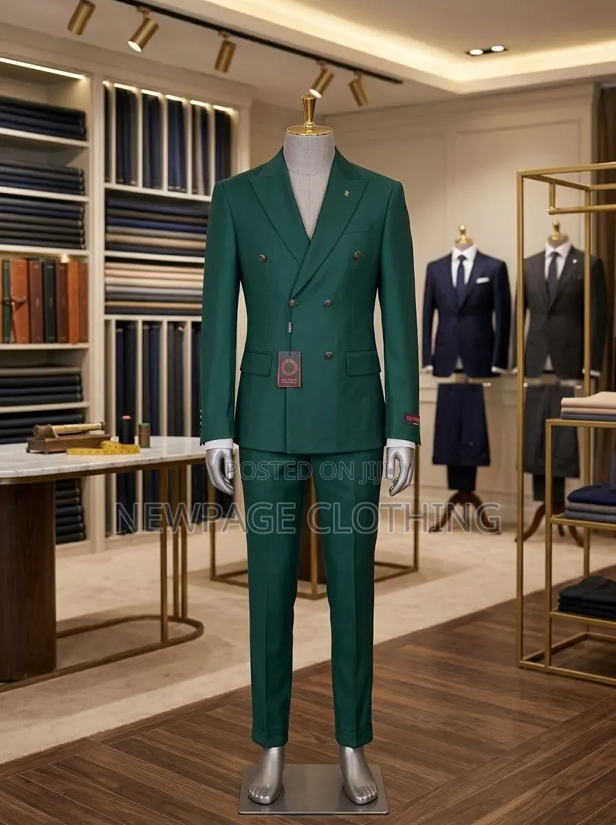 Classy Green Double-Breasted Blazer Going for Shikini Money, Hurry!