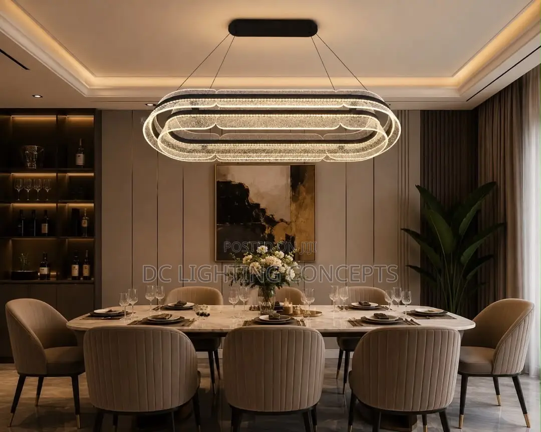 Modern Italian Luxury Acrylic Chandelier for Dining Room.
