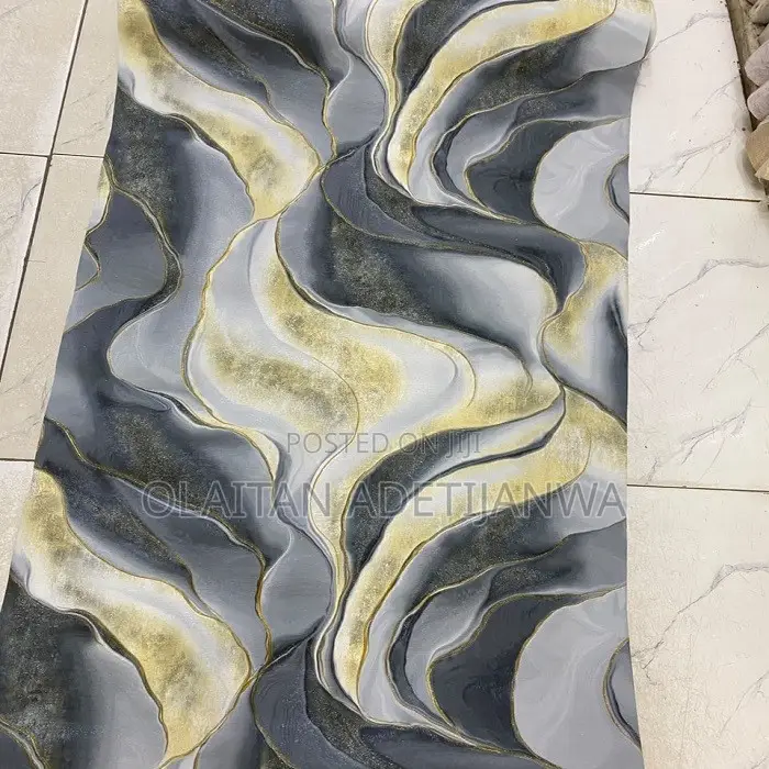 Nonwoven Marble Look Alike Wallpaper With Marble Veins