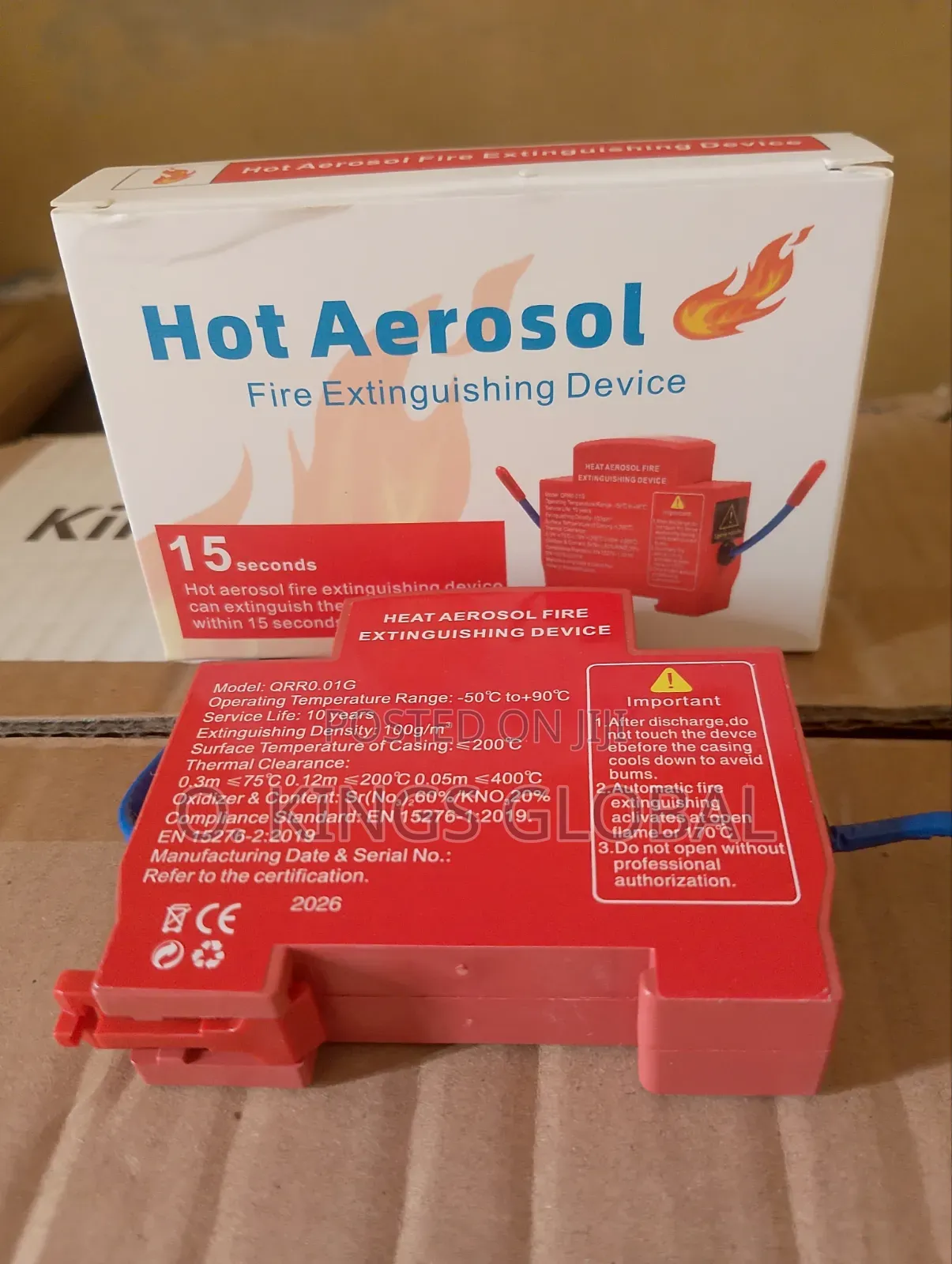 Hot Aerosol Fire Extinguishing Device