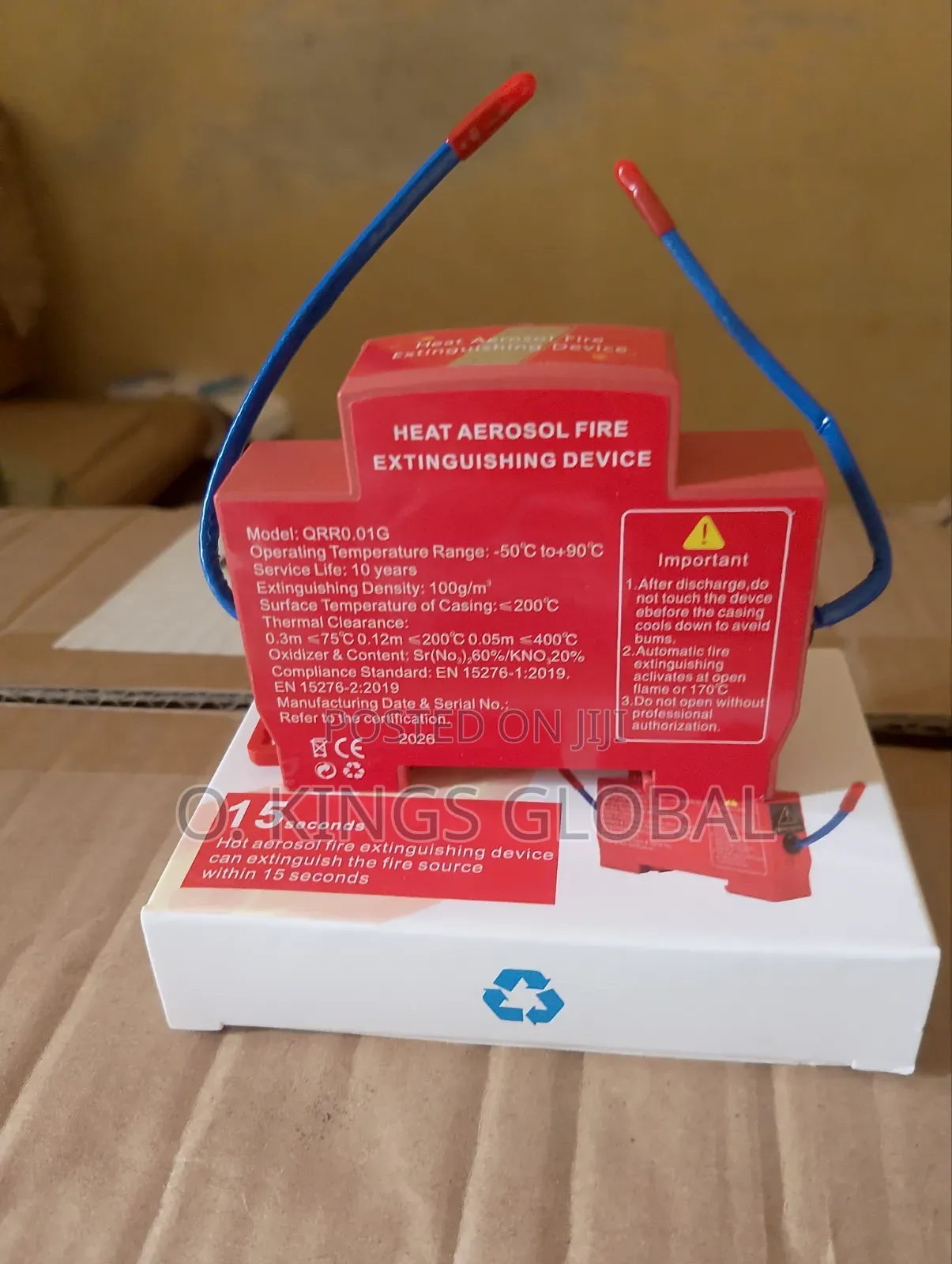 Hot Aerosol Fire Extinguishing Device