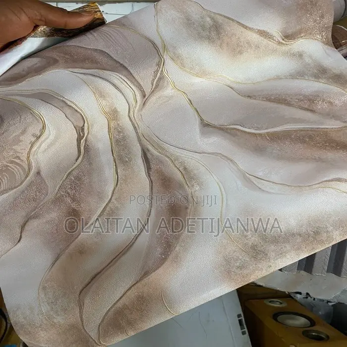 Marble Cleanable Nonwoven Wallpaper With Marble Vein