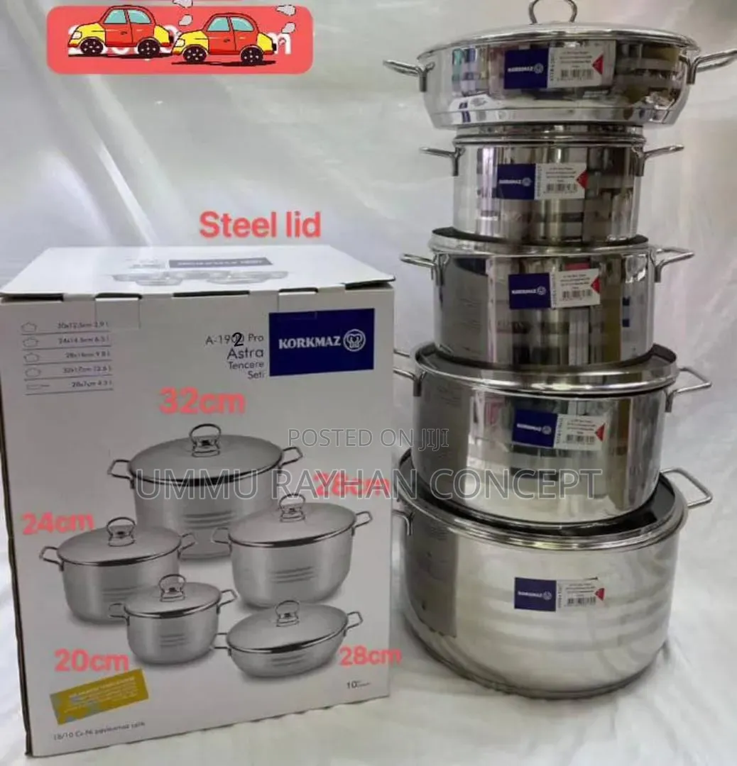 Heavy Duty Korkmaz Stainless Cookware Set
