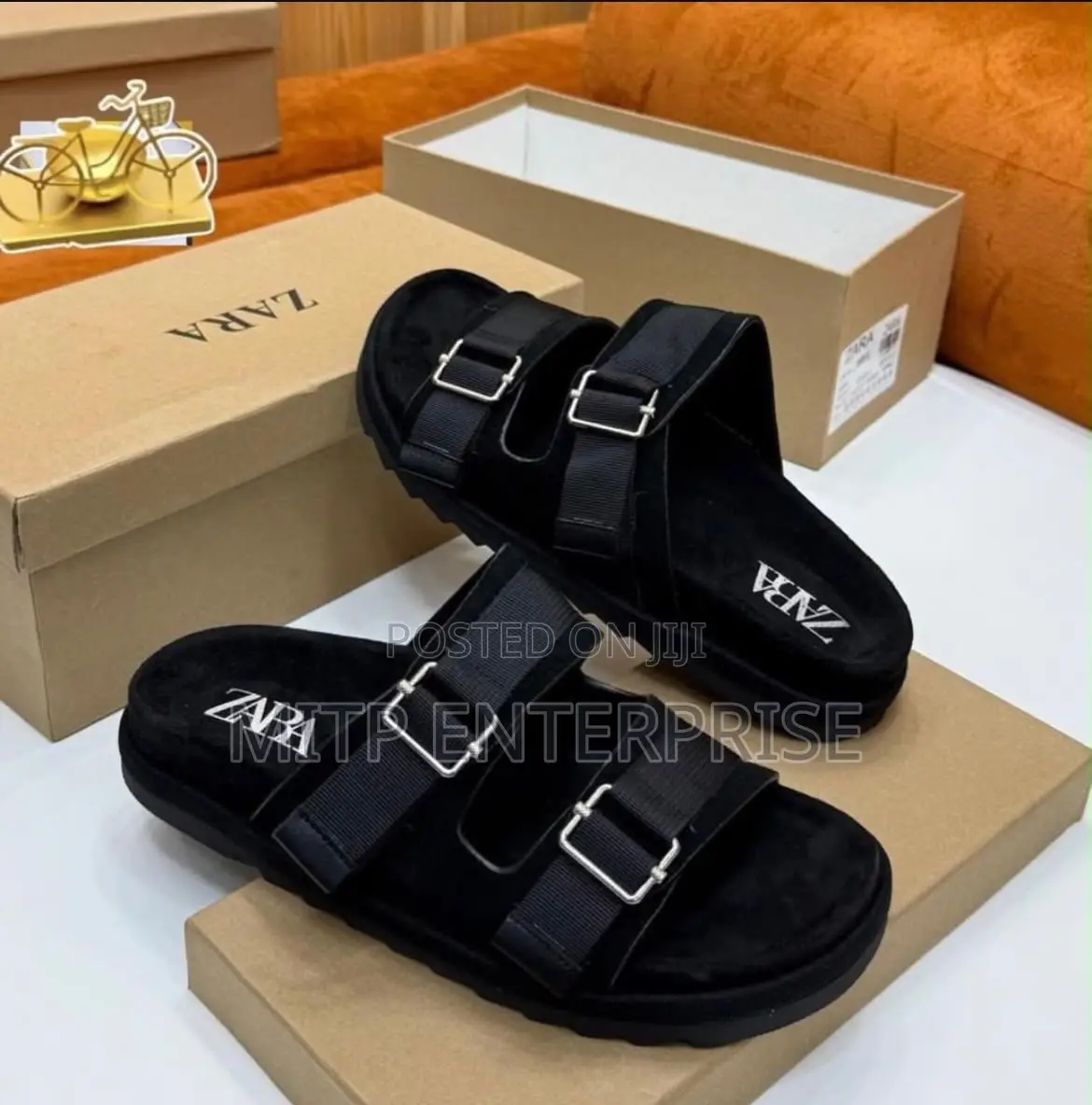 Zara Double-Strap Buckle Slides