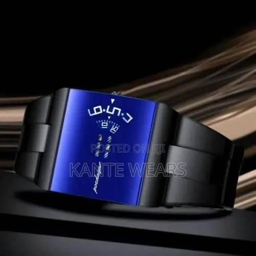 Poedagar Blue Dial Sleek Watch