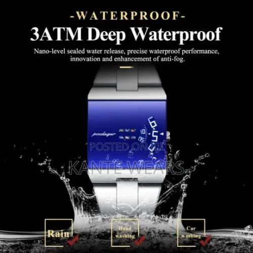 Poedagar Blue Dial Sleek Silver Watch