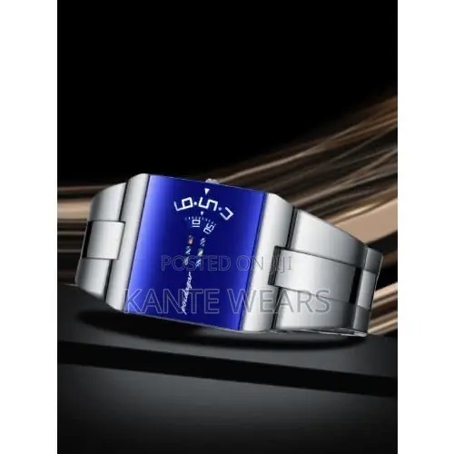 Poedagar Blue Dial Sleek Silver Watch