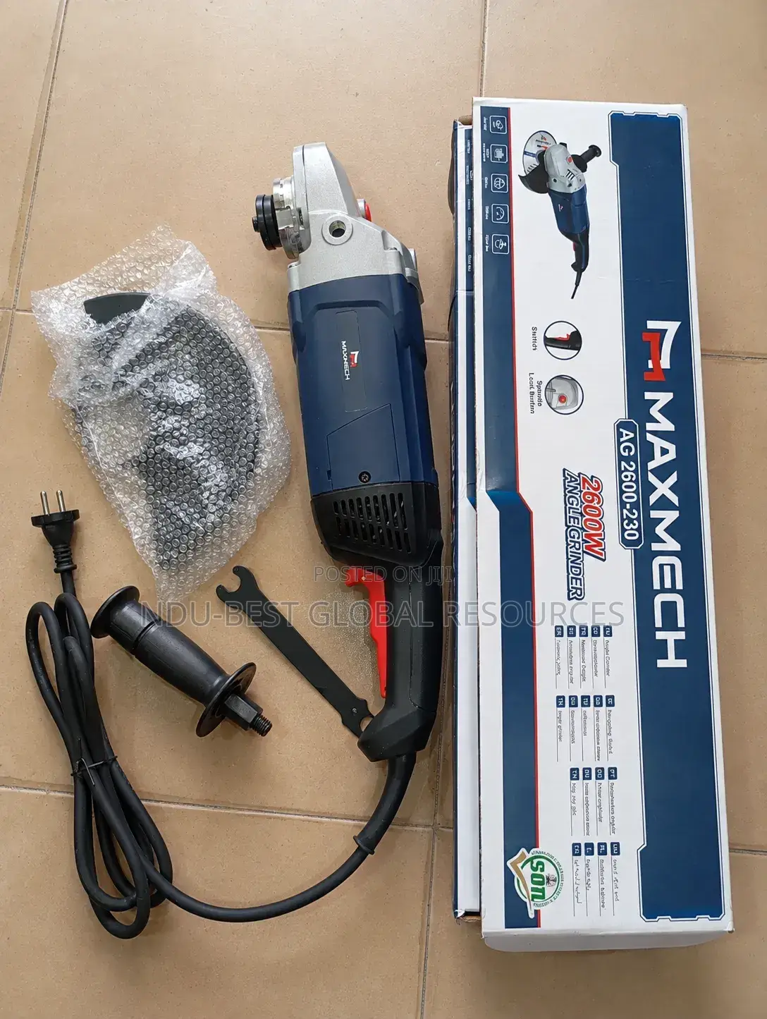 Heavy-Duty, 2600W 9-Inch (230mm) Corded Industrial Angle Grinder