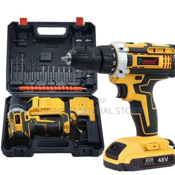 Double 48V Batteries Cordless Impact Drill and Screwdriver Kit