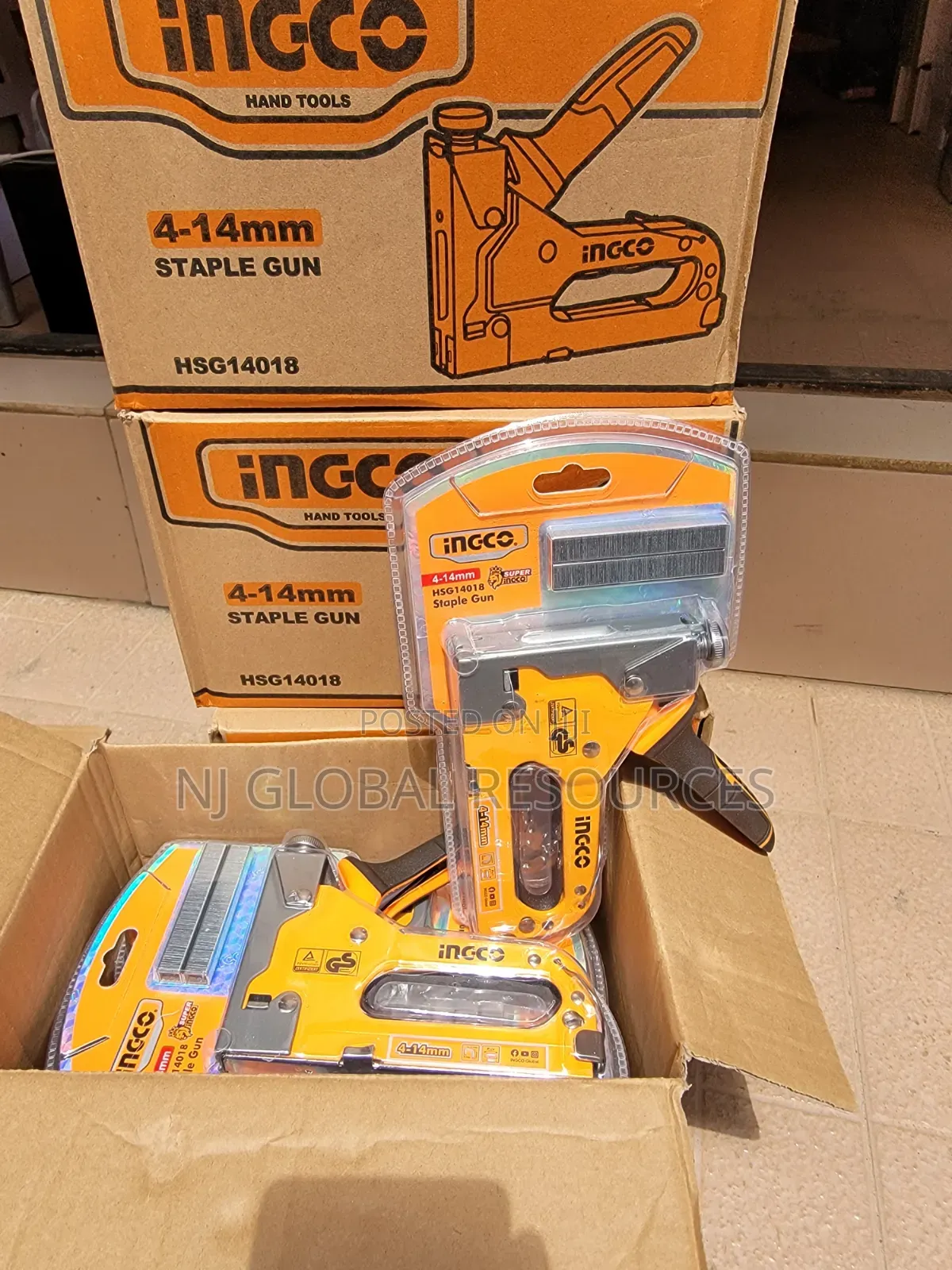 Ingco Heavy Duty Staple Gun HSG14018 With 100pcs of Pin