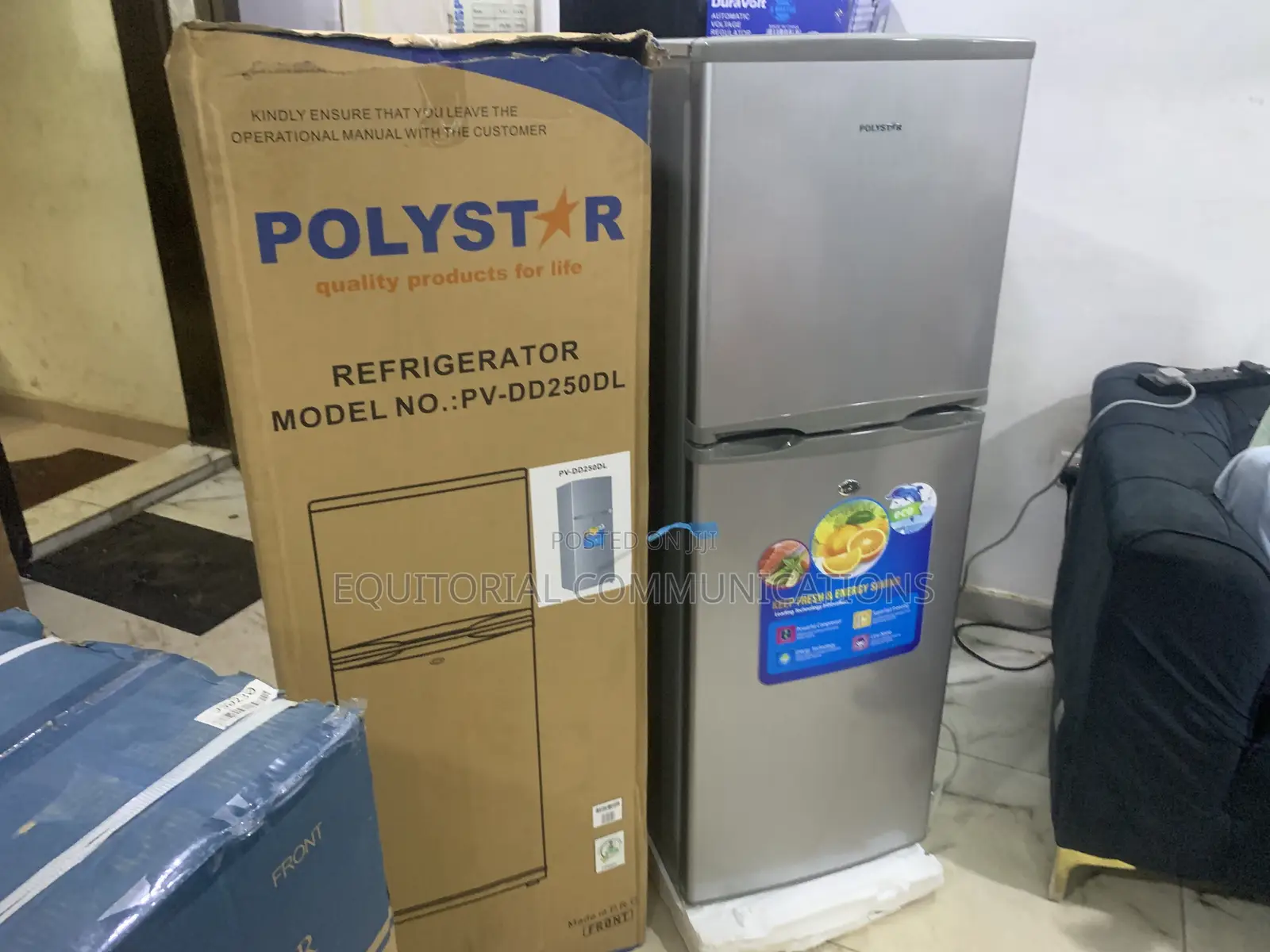 Polystar 250L Household Double Door Refrigerator