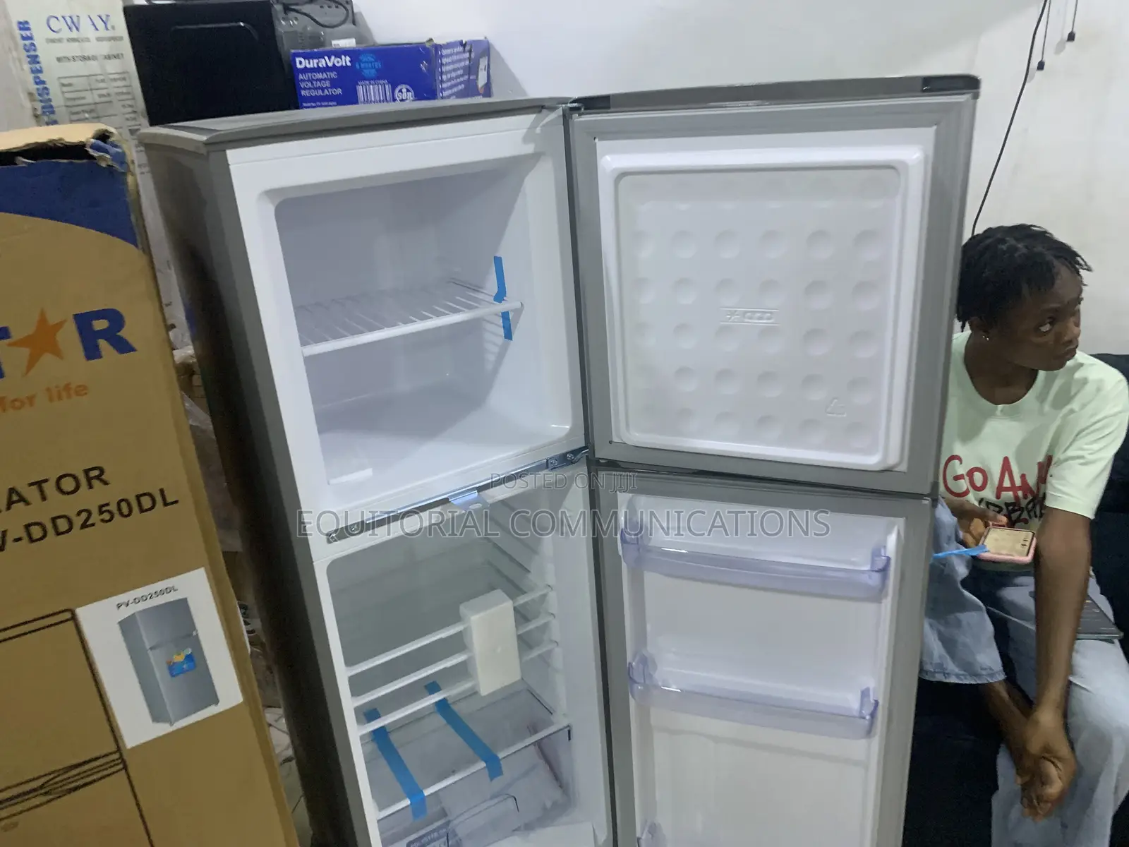 Polystar 250L Household Double Door Refrigerator