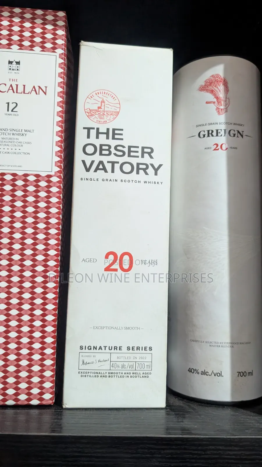 The OBSER VATORY Whiskey Carton by ( 12 Bottles )