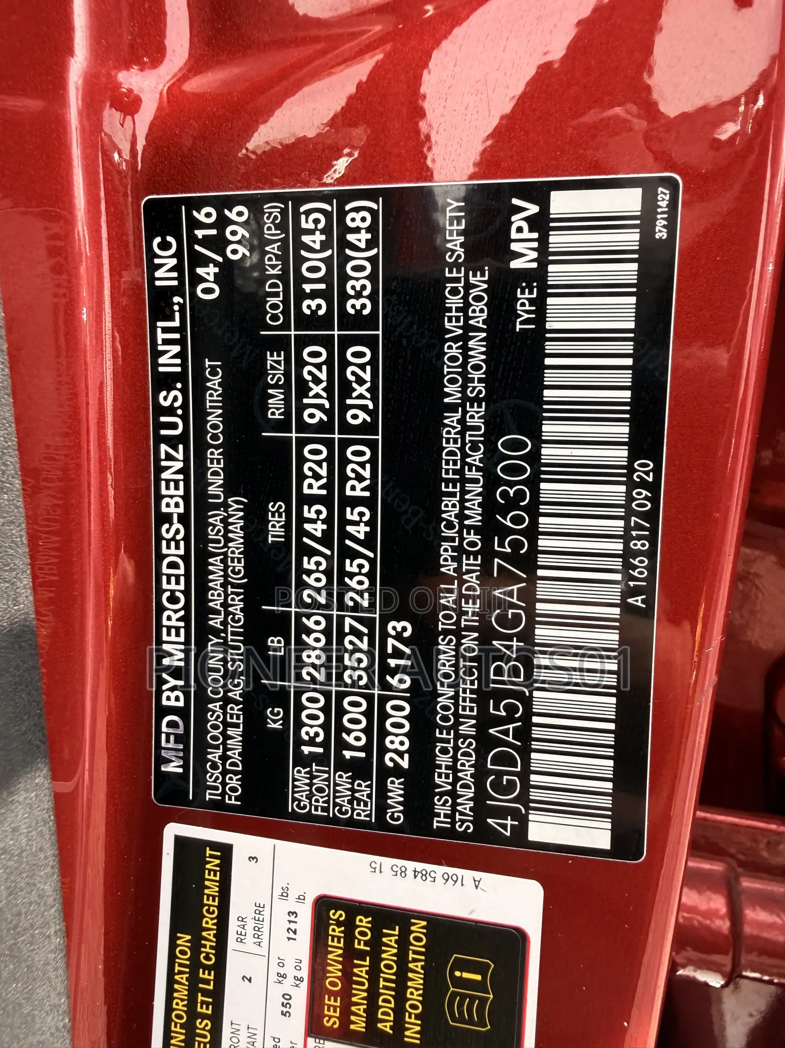 Mercedes-Benz GLE-Class GLE 350 2016 Red