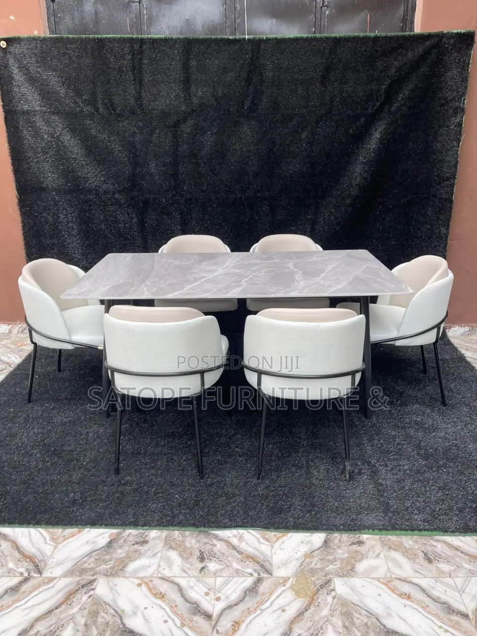 Mable Top Dining Table and Chairs