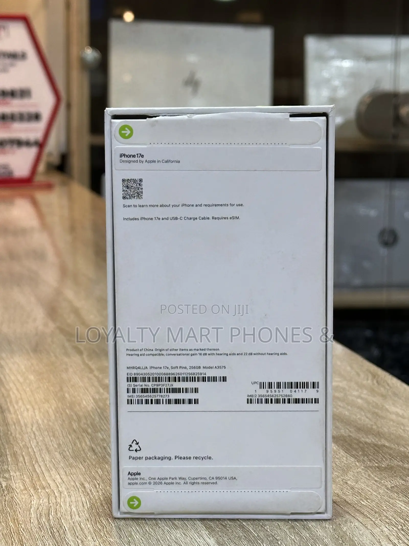 New Apple iPhone 17e 256 GB Pink