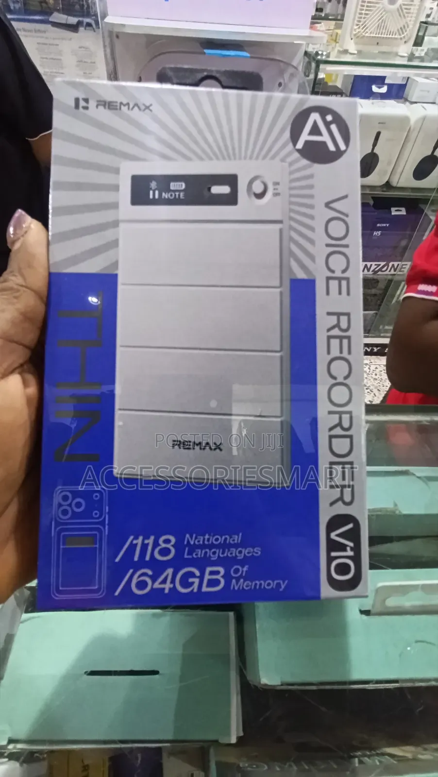 Remax V10 AI Voice Recorder With 118 National Language Translator 64gb