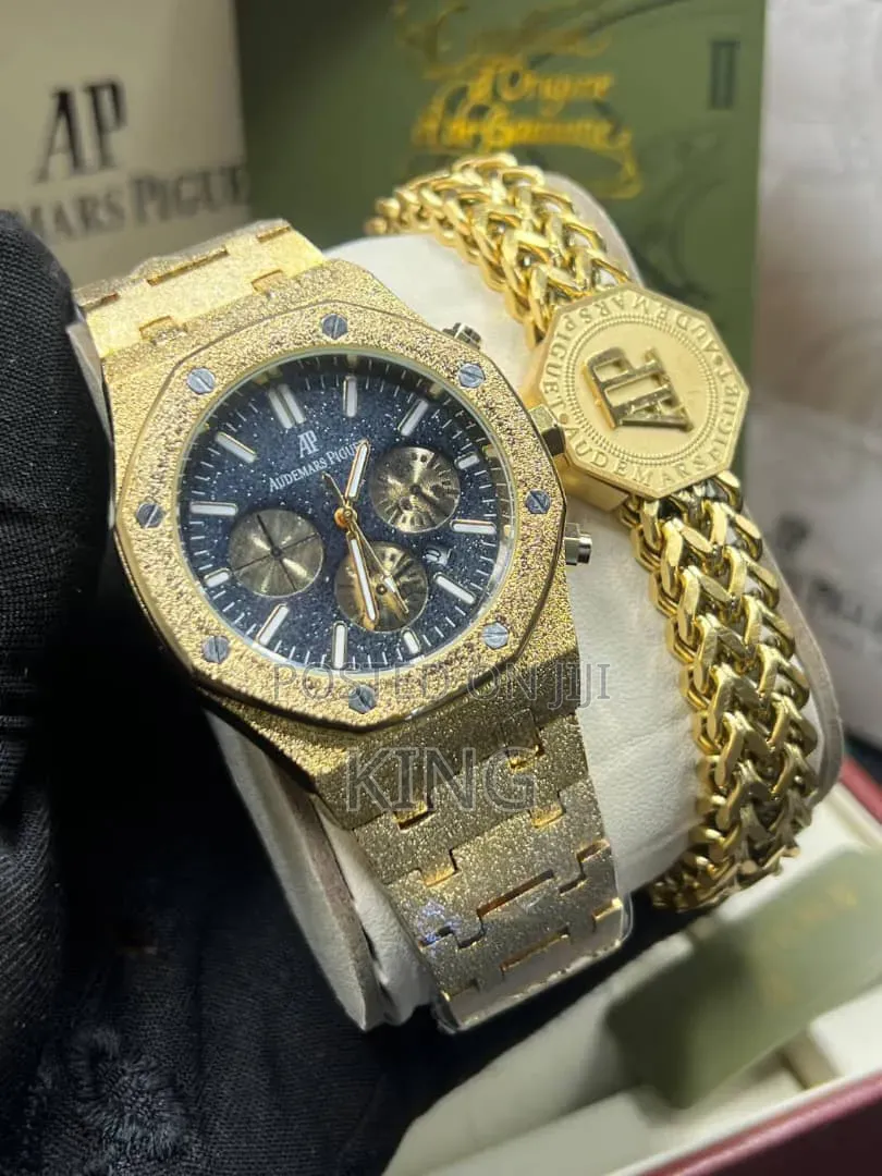 Audemars Piguet Royal Oak Chronograph Watch+Matching Bracelet Box Set