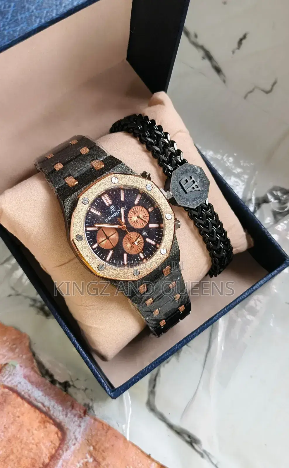 Audemars Piguet Royal Oak Chronograph Watch+Matching Bracelet Box Set