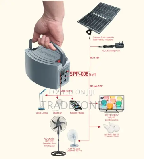 QASA Solar Power Portable SPP-006 5in1