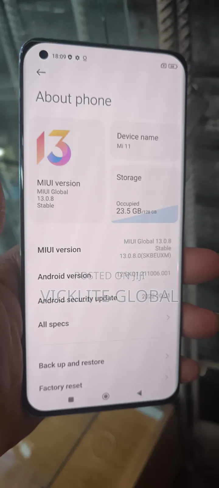 Xiaomi Mi 11 128 GB Blue
