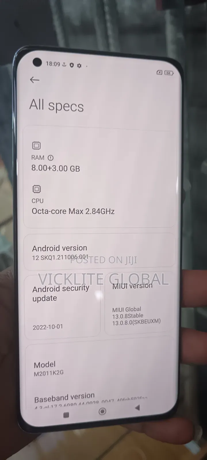 Xiaomi Mi 11 128 GB Blue