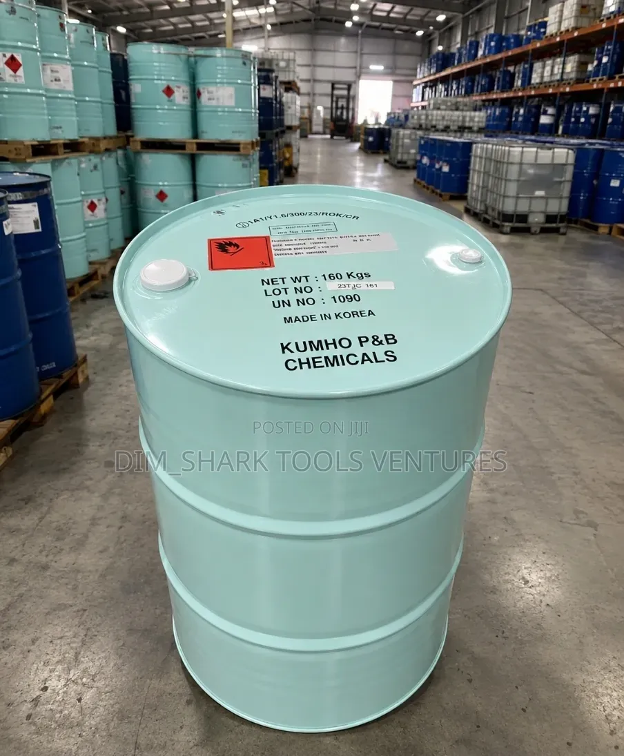160kg Industrial Storage Drum Containing High-Purity Acetone