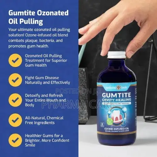 Gumtite Oil Pulling Formula for Mouth Rinse and Face- 236ml/8oz
