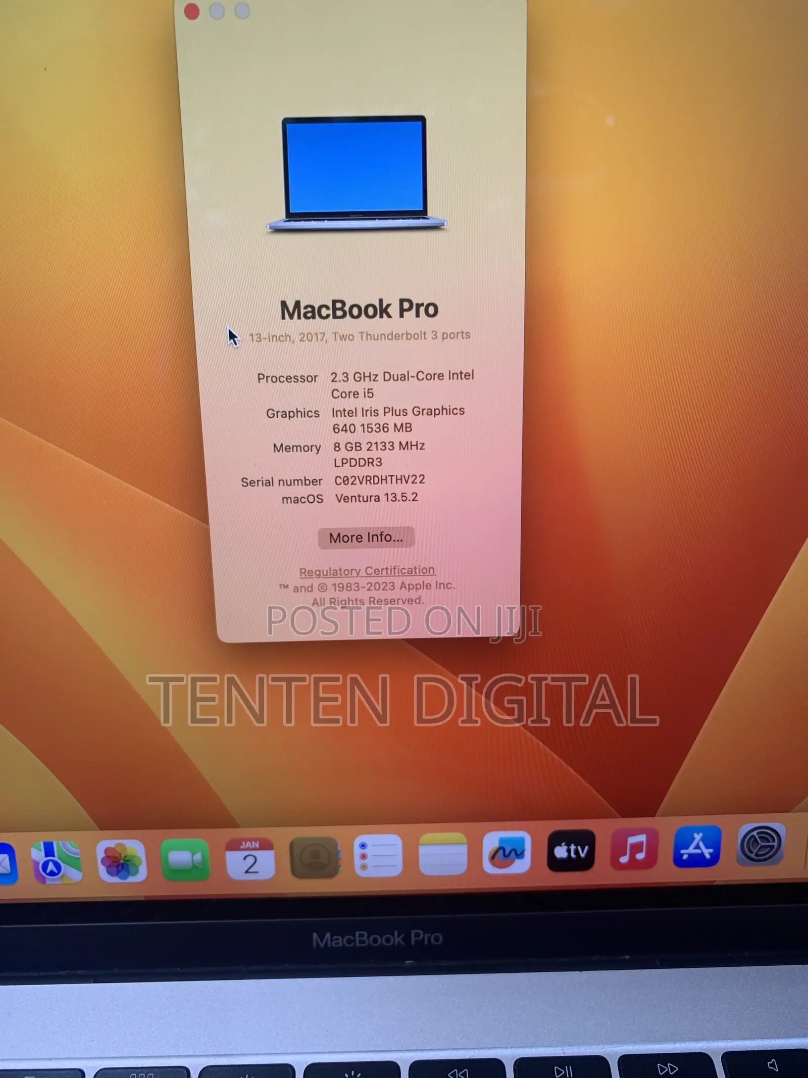 Laptop Apple MacBook Pro 2017 8GB Intel Core i5 SSD 256GB