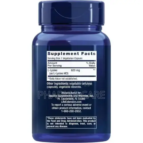 L-Lysine 620 Mg- 100 Vegetarian Capsules