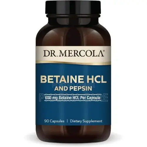 Betaine HCL and Pepsin- 650 Mg- 90 Capsules