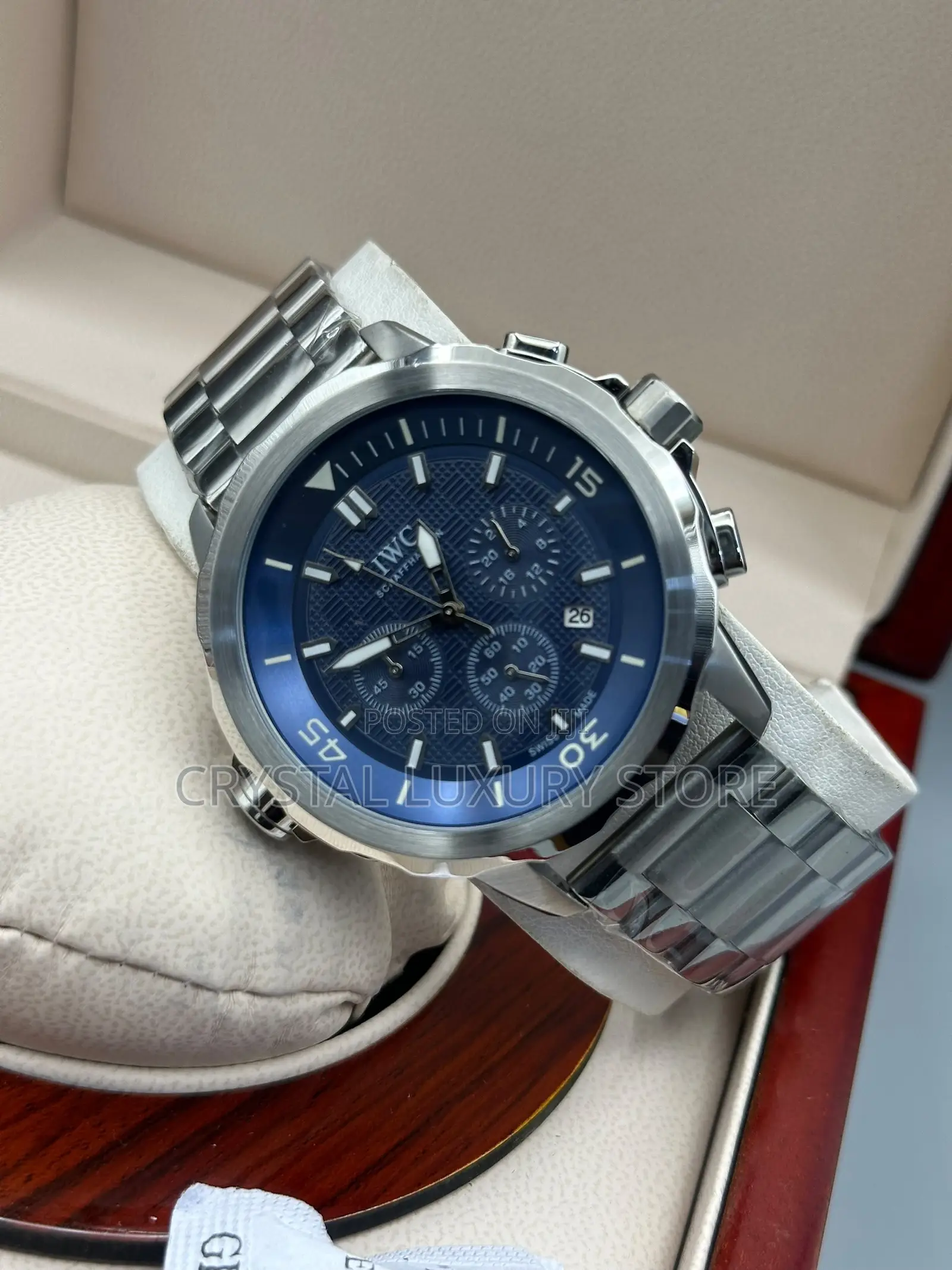 Iwc Schaffhausen Quality Men Chain Strap Wristwatch