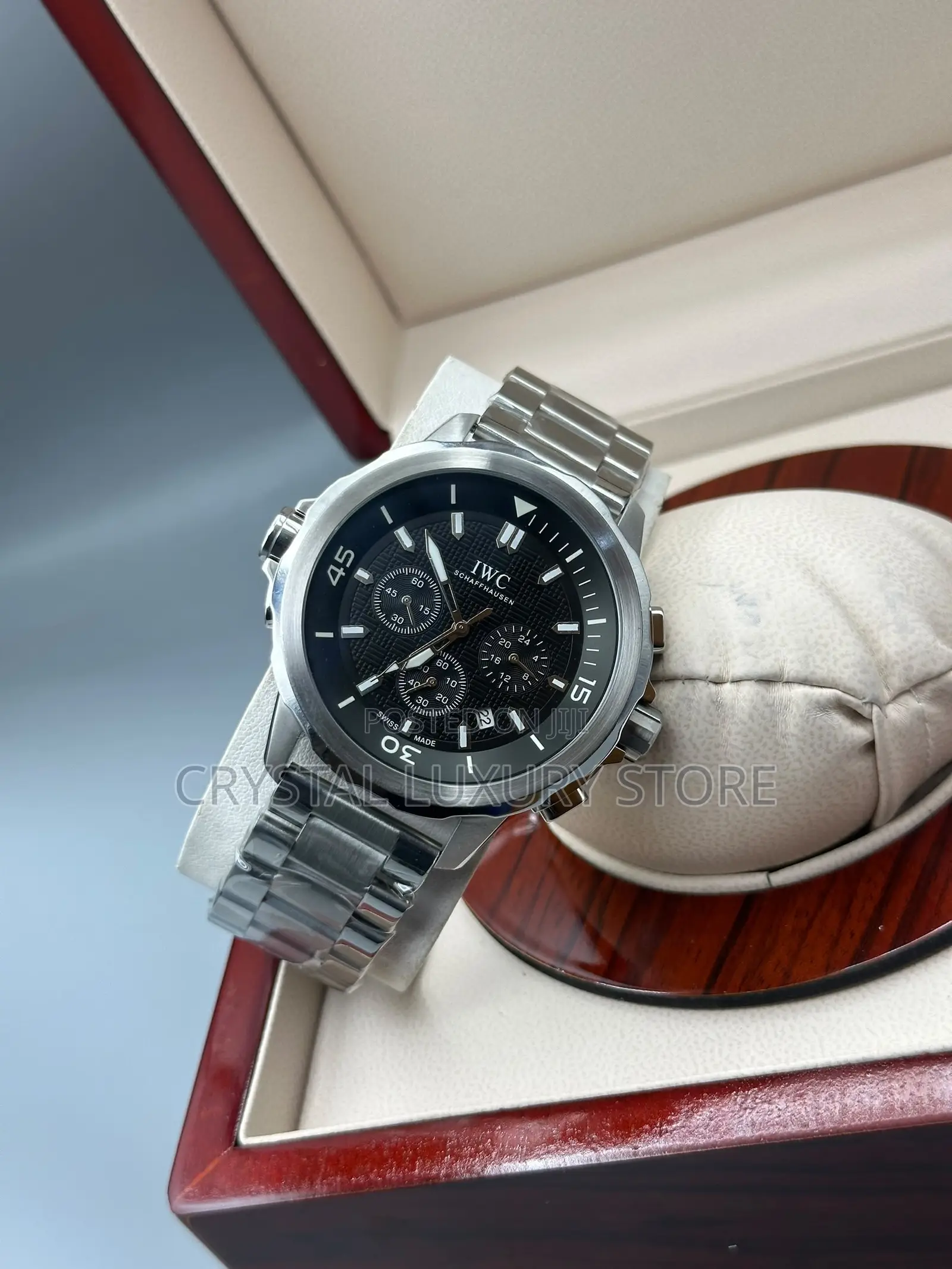 Iwc Schaffhausen Quality Men Chain Strap Wristwatch