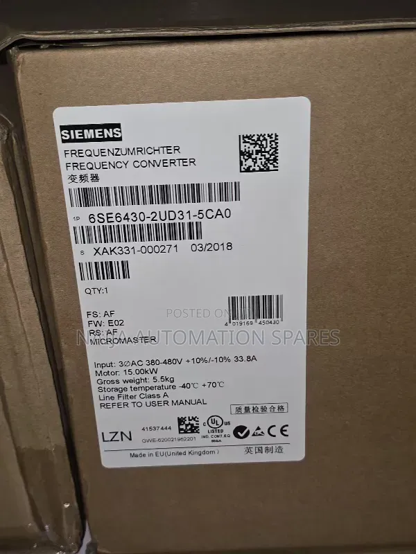 6se6430-2ud31-5ca0 | Siemens MICROMASTER 430 15KW