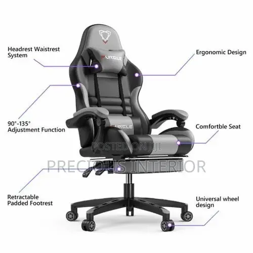 FURGLE Designer Home Studio Gaming Chair - Black White