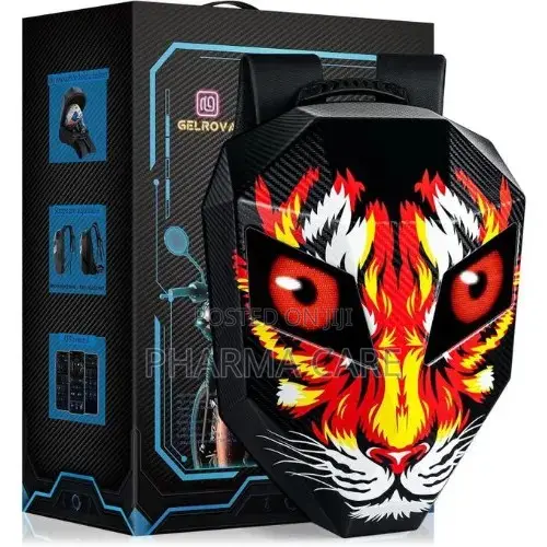 Tiger Face Led Knight Backpack- 19inch Waterproof Motorcycle Backpack