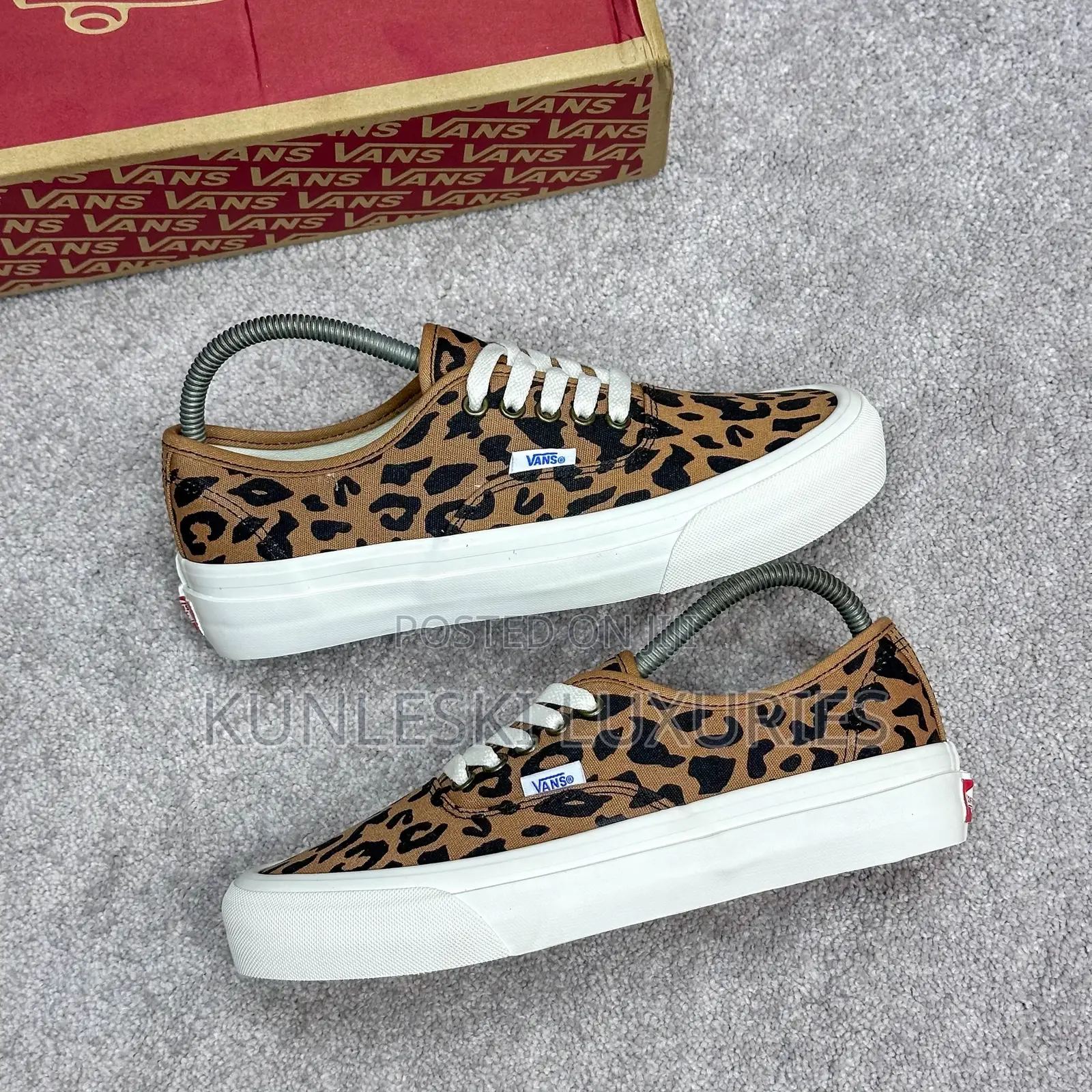 Original Vans Authentic 44 DX Anaheim Factory OG Leopard Print Sneaker