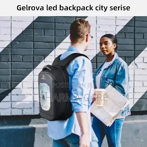 Black Led Backpack 17 Inch City Series Full Color Screen Programmable